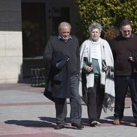 Pilar Bardem en el tanatorio de Héctor Colomé