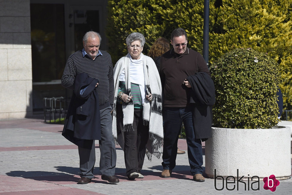 Pilar Bardem en el tanatorio de Héctor Colomé