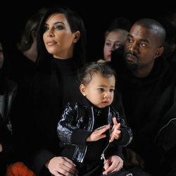 Kim Kardashian, North West y Kanye West en la Nueva York Fashion Week