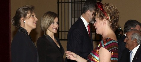 Ágatha Ruiz de la Prada en la cena del presidente de Colombia a los Reyes Felipe y Letizia