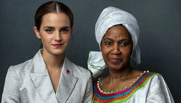 Emma Watson y la directora ejecutiva de ONU Mujeres Phumzile Mlambo-Ngcuka