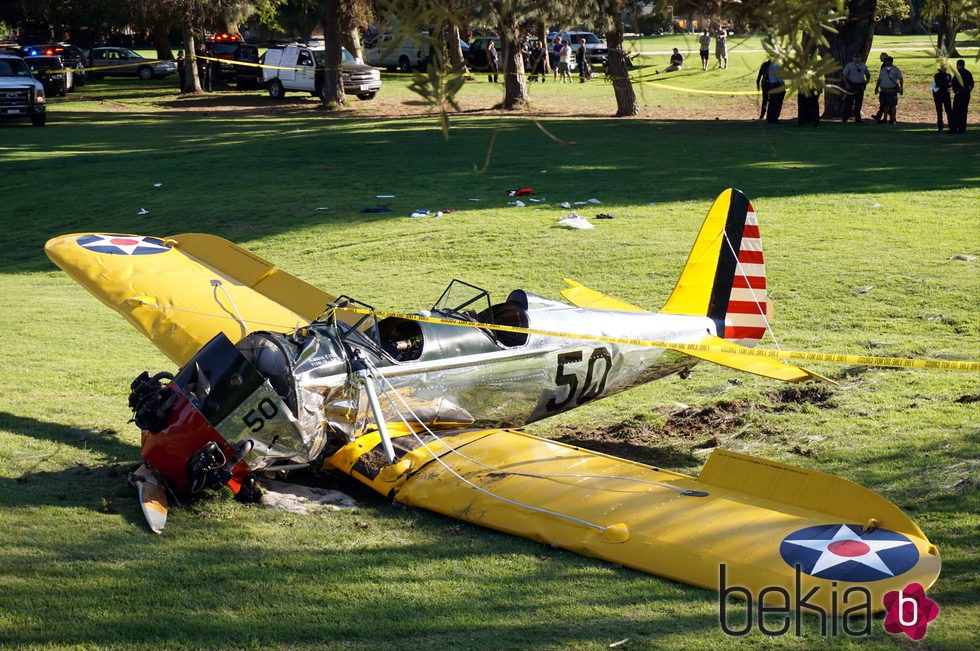 Avioneta de Harrison Ford estrellada en un campo de golf de California