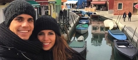 Melissa Jiménez y Marc Bartra en Venecia