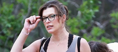 Milla Jovovich embarazada  de su segunda hija