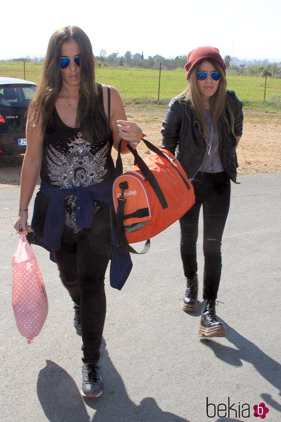 Chabelita Pantoja y Anabel Pantoja llegando a la cárcel de Alcalá de Guadaíra