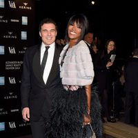 Andre Balazs y Naomi Campbell  en la inauguración de la exposición de Alexander McQueen en Londres