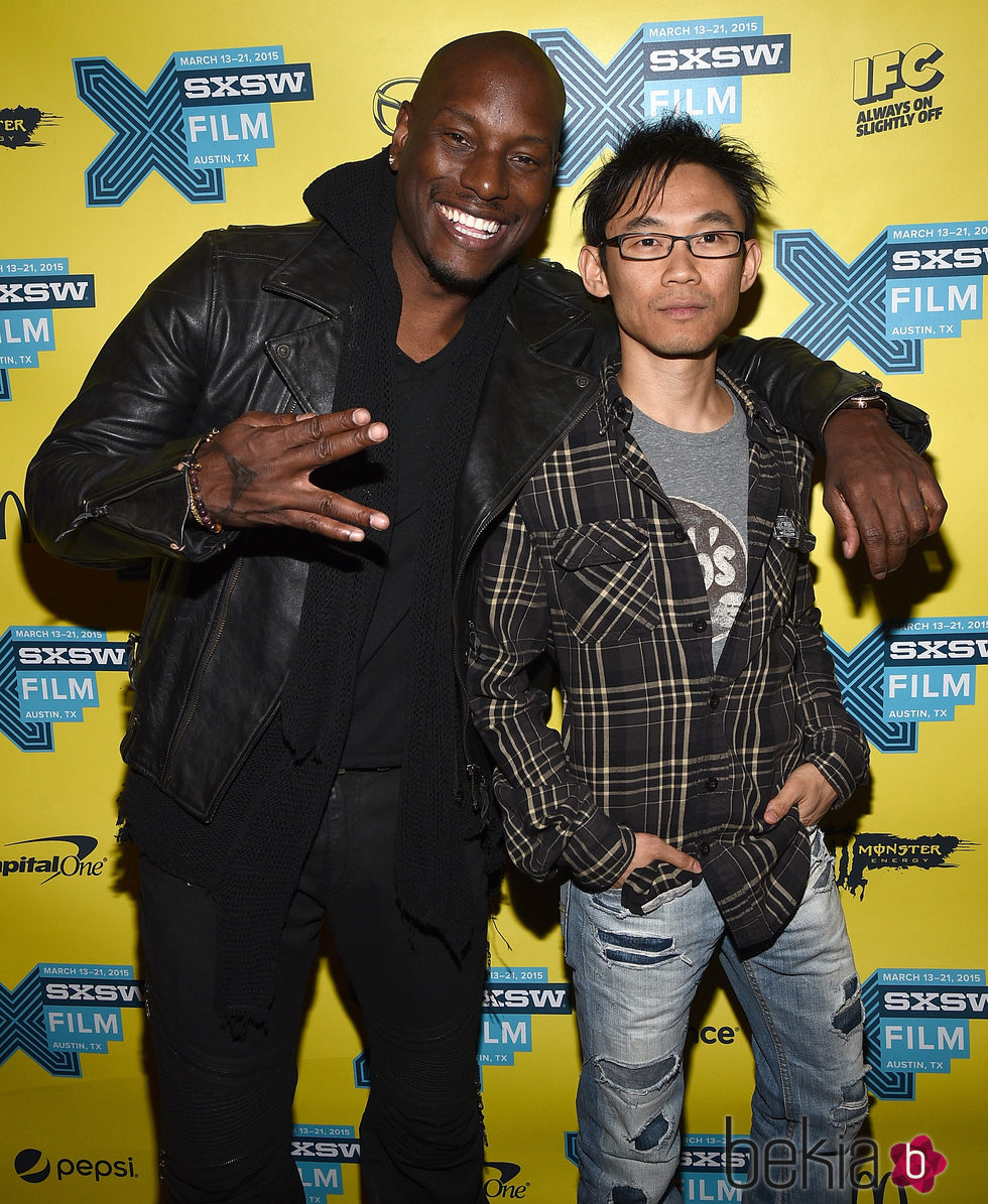 Tyrese Gibson y James Wan asisten a la presentación de 'Furious 7'