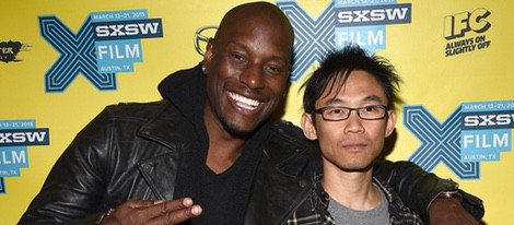 Tyrese Gibson y James Wan asisten a la presentación de 'Furious 7'