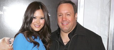 Steffiana De La Cruz y Kevin James en el estreno de 'Here Comes The Boom'