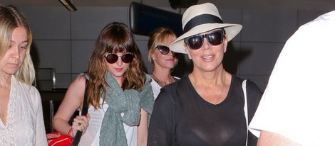 Dakota Johnson, Melania Griffith y Kris Jenner vuelven de sus vacaciones en Cancún