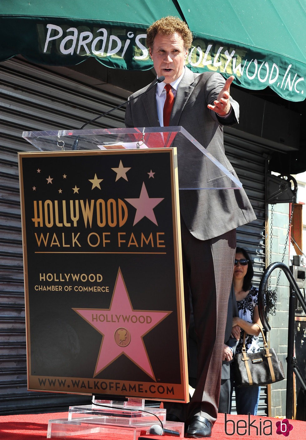 Will Ferrell el día de la presentación de su estrella en el Paseo de la Fama de Hollywood