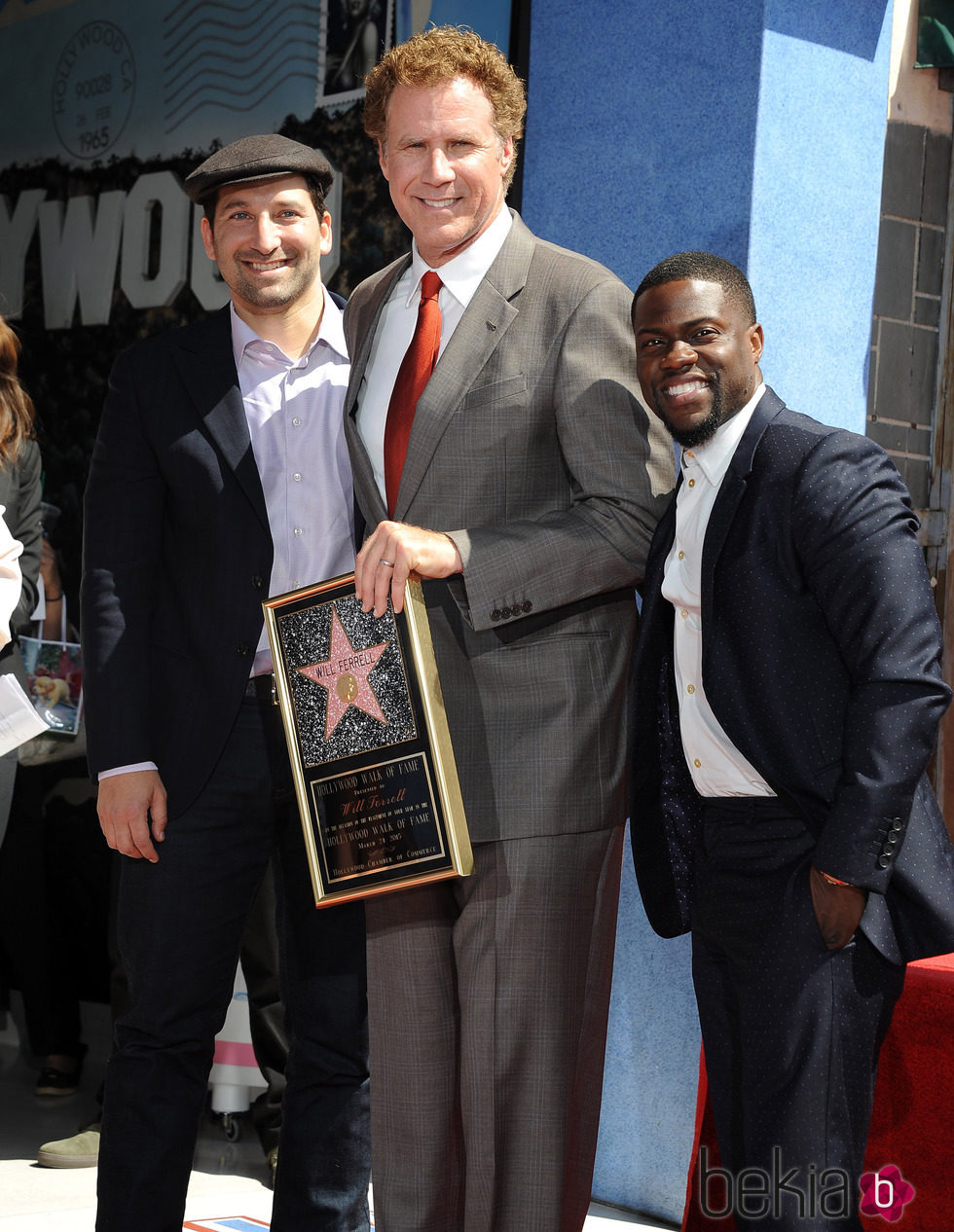 Will Ferrell y Kevin Hart en el Paseo de la Fama de Hollywood