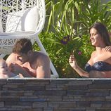 Iker Casillas y Sara Carbonero con su hijo Martín en el Algarve