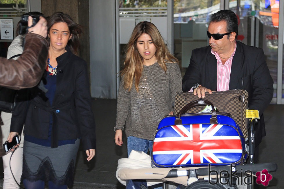 Chabelita Pantoja en el aeropuerto de Madrid procedente de Londres