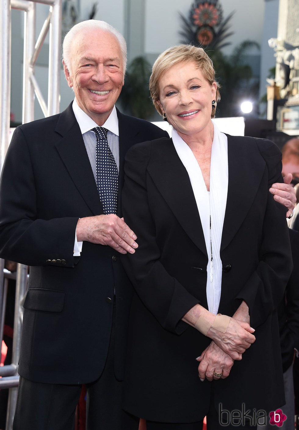 Christopher Plummer y Julie Andrews en la celebración del 50 aniversario de 'Sonrisas y lágrimas' en Hollywood