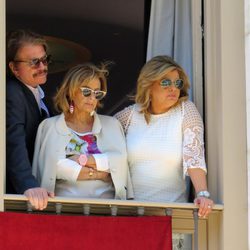 María Teresa Campos, Terelu Campos y Bigote Arrocet en la Semana Santa de Málaga 2015