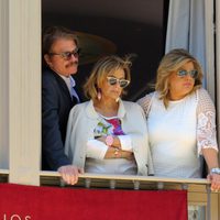 María Teresa Campos, Terelu Campos y Bigote Arrocet en la Semana Santa de Málaga 2015