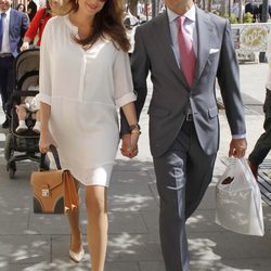 Fran Rivera y Lourdes Montes en el Domingo de Ramos de la Semana Santa de Sevilla 2015