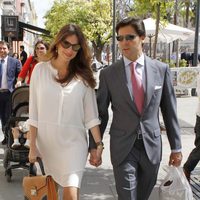 Fran Rivera y Lourdes Montes en el Domingo de Ramos de la Semana Santa de Sevilla 2015