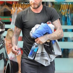 David Beckham abandona su gimnasio SoulCycle en Bretwood