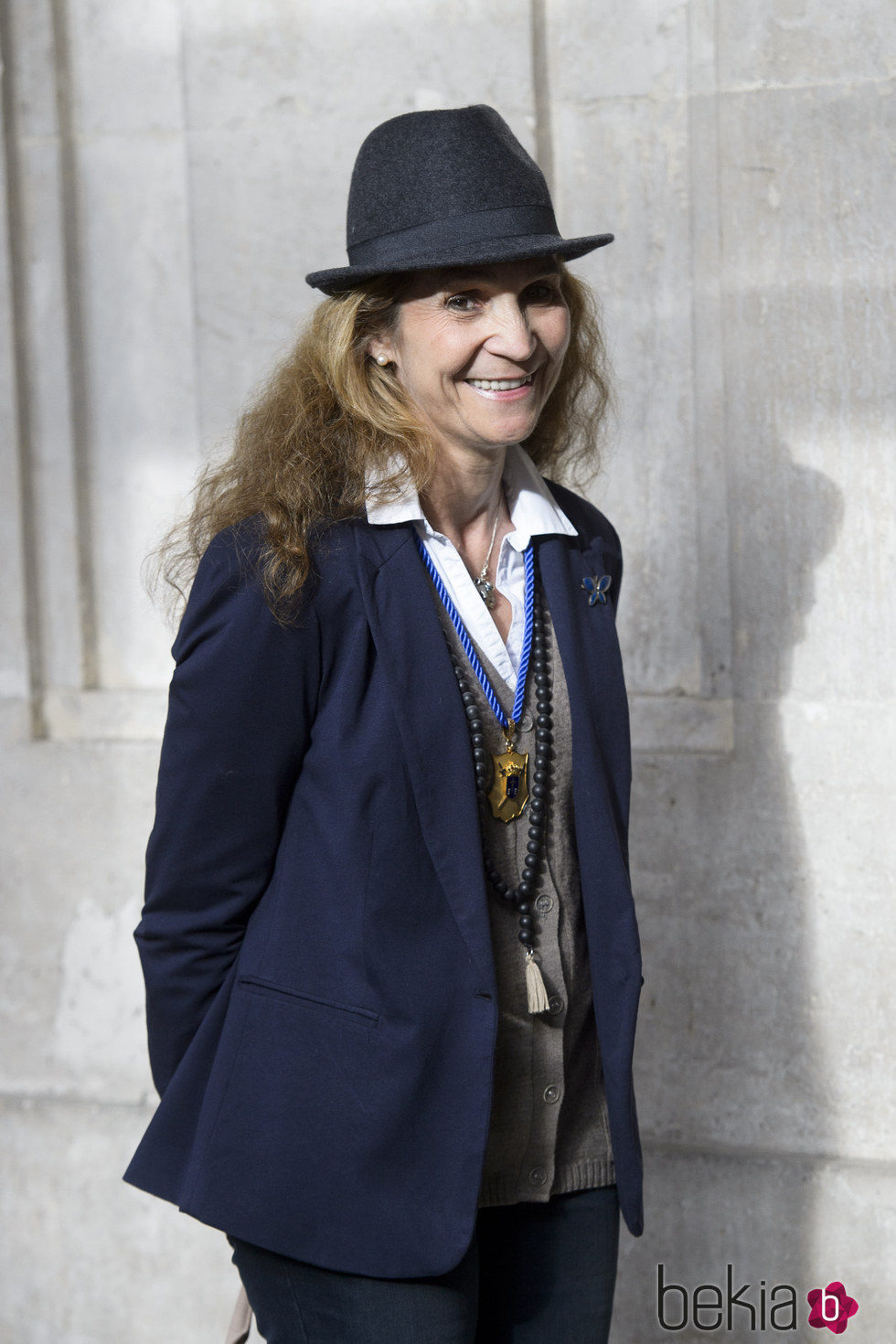 La Infanta Elena posa muy sonriente durante la Semana Santa de Madrid