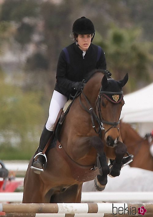 Carlota Casiraghi en un concurso de saltos celebrado en Cagnes-sur-Mer