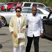 Kris Jenner y su nuevo novio Corey Gamble en la Misa de Pascua 2015