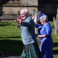 Roy Erskine y Shirley Erskine en la boda de Andy Murray y Kim Sears