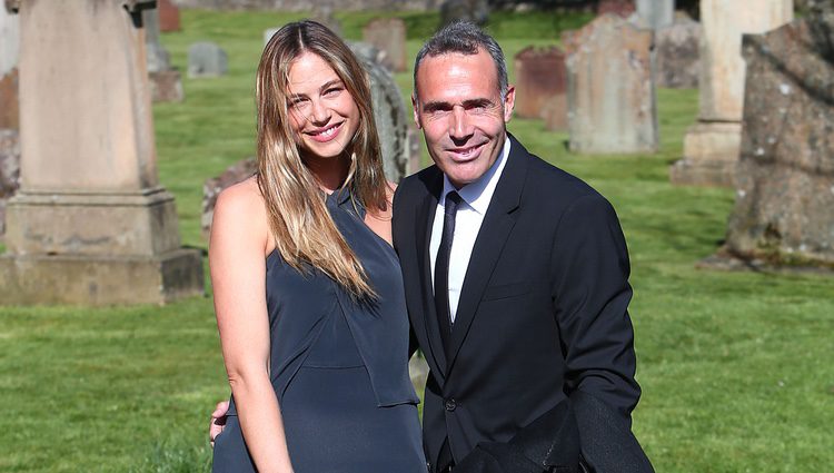 Martina Klein y Àlex Corretja en la boda de Andy Murray y Kim Sears