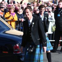 Andy Murray, a su llegada a la Catedral de Dunblane para contraer matrimonio con Kim Sears