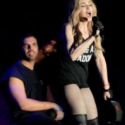 Madonna y Drake cantando en un concierto en el Festival de Coachella 2015