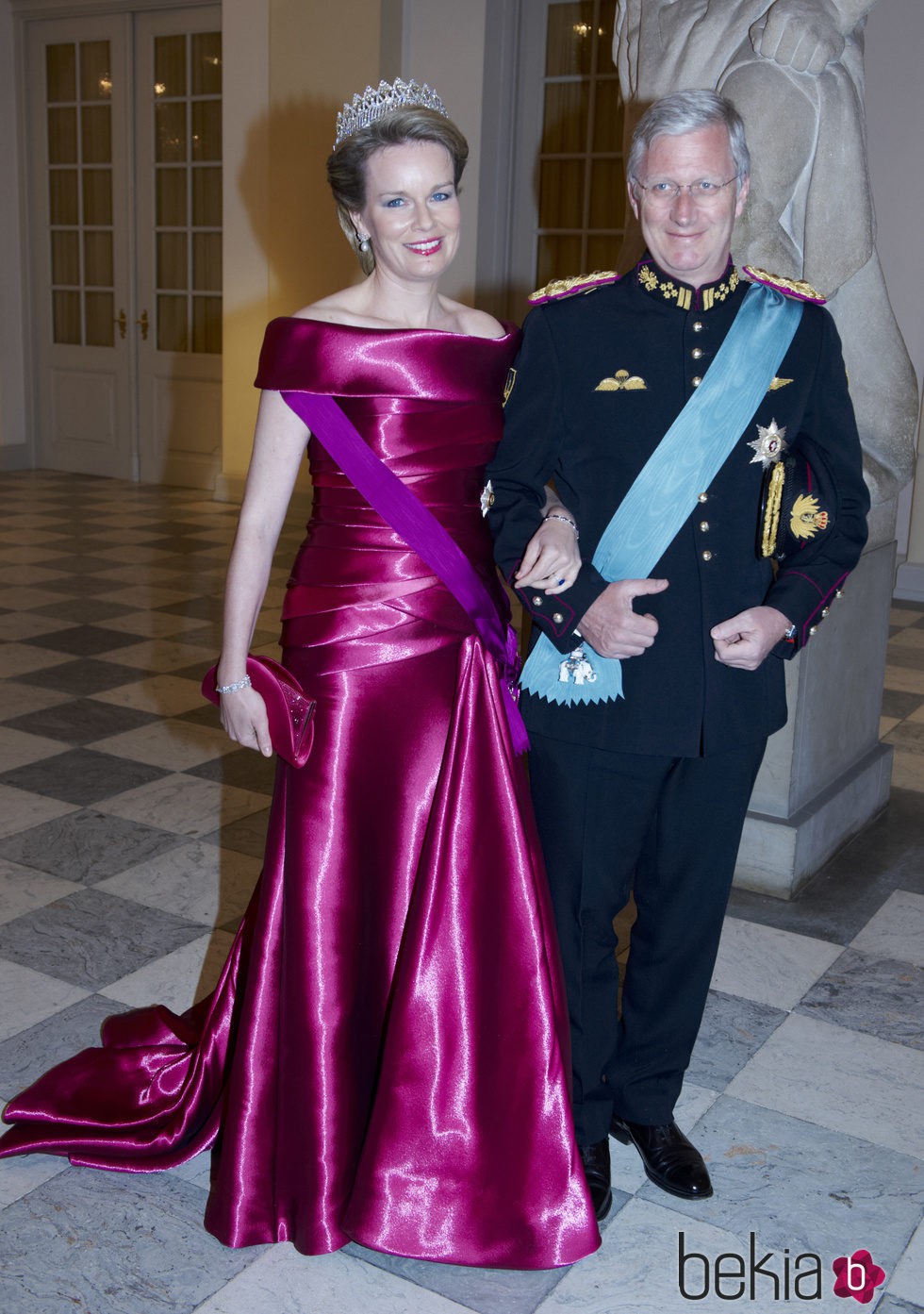 Felipe y Matilde de Bélgica en el 75 cumpleaños de Margarita de Dinamarca