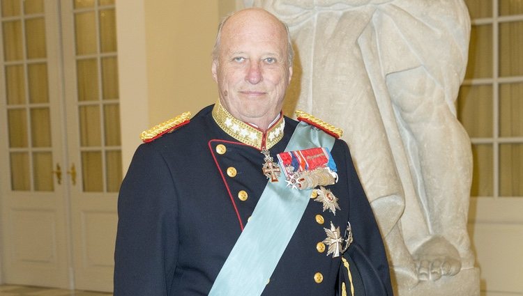 Harald de Noruega en el 75 cumpleaños de Margarita de Dinamarca