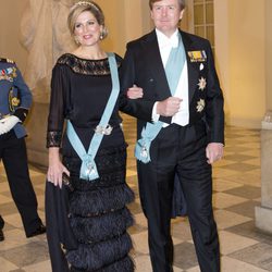 Guillermo Alejandro y Máxima de Holanda en el 75 cumpleaños de Margarita de Dinamarca