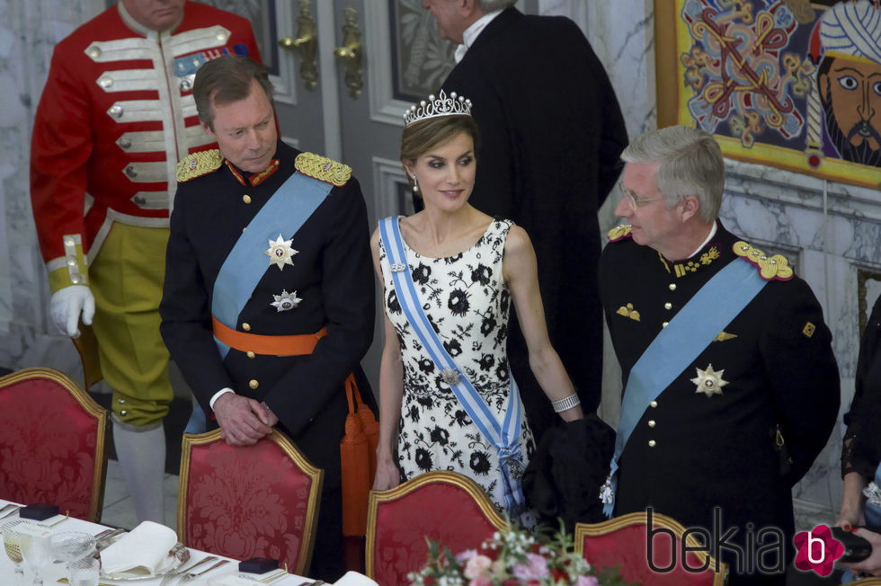 Enrique de Luxemburgo, la Reina Letizia y Felipe de Bélgica en el 75 cumpleaños de Margarita de Dinamarca