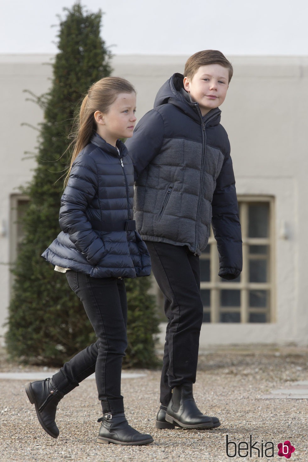 Christian e Isabel de Dinamarca en el 75 cumpleaños de Margarita de Dinamarca 