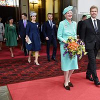 Margarita de Dinamarca en la recepción en el ayuntamiento de Copenhague por su 75 cumpleaños