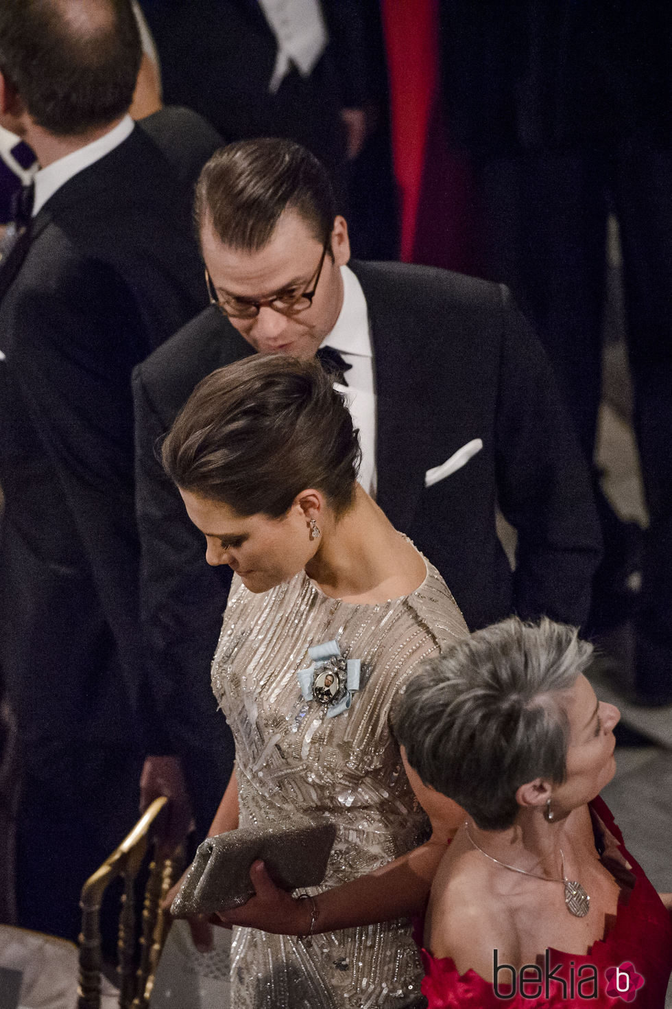 Victoria y Daniel de Suecia en la cena de gala por el 75 cumpleaños de Margarita de Dinamarca