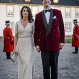 Joaquín y Marie de Dinamarca en la cena de gala por el 75 cumpleaños de Margarita de Dinamarca