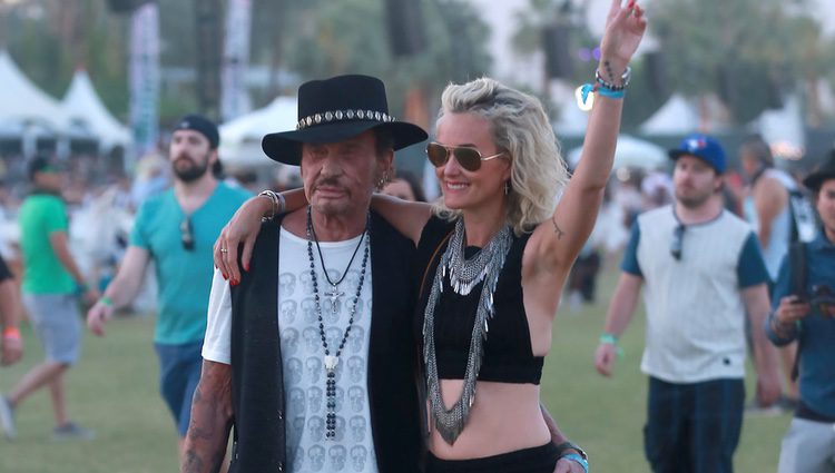 El cantante Johnny Hallyday en el segundo fin de semana del Coachella 2015