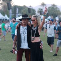 El cantante Johnny Hallyday en el segundo fin de semana del Coachella 2015