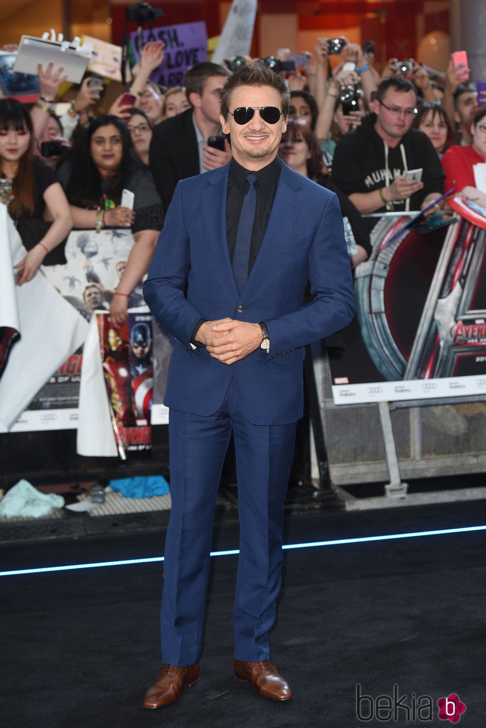 Jeremy Renner en el estreno de 'Los Vengadores: la era de Ultron' en Londres