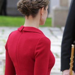 La Reina Letizia con moño en la entrega del Premio Cervantes 2014