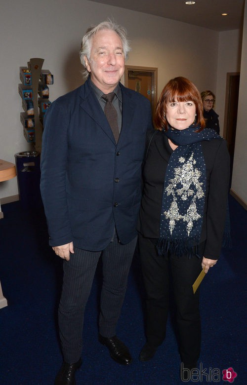 Alan Rickman y su mujer Rima Horton