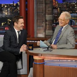 Robert Downey Jr. en el show de David Letterman en Nueva York