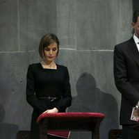 Los Reyes Felipe y Letizia en el funeral institucional por las víctimas del accidente de avión de Germanwings