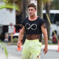 Zac Efron rodando una secuencia de la película 'Dirty Grandpa'