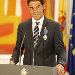 Rafa Nadal en la entrega de la Medalla de Oro al Mérito en el Trabajo