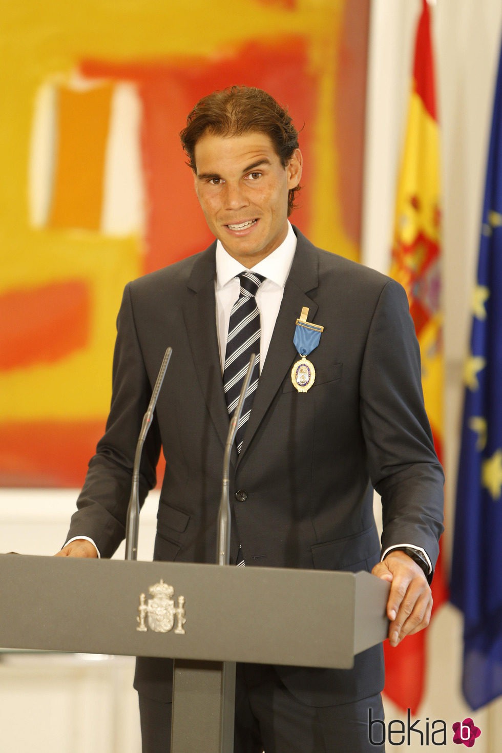 Rafa Nadal en la entrega de la Medalla de Oro al Mérito en el Trabajo