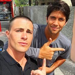 Colton Haynes con Fernando Verdasco, de visita por Madrid